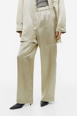 H&M + Silk-Blend Pants