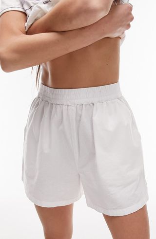 Topshop + Pull-On Relaxed Cotton Runner Shorts