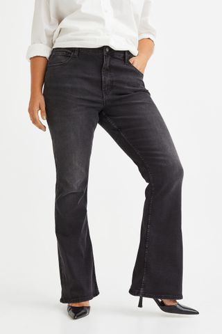 H&M + Flared Ultra High Jeans