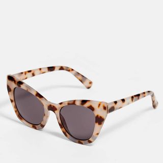 Stradivarius + Grey Tortoiseshell Cat-Eye Sunglasses