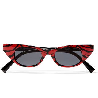 Le Specs x Adam Selman + The Breaker Cat-Eye Printed Acetate Sunglasses