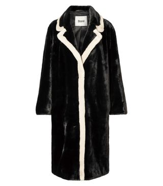 Stand + Marianne Two-Tone Faux Fur Coat