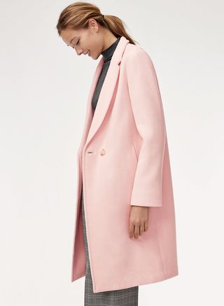 Aritzia + Stedman Wool Coat in Pink