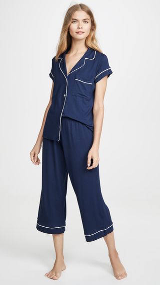 Eberjey + Gisele Short Sleeve Crop PJ Set