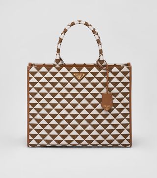 Prada + Large Symbole Jacquard Fabric Handbag