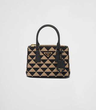 Prada + Galleria Symbole Embroidered Jacquard Fabric Micro-Bag