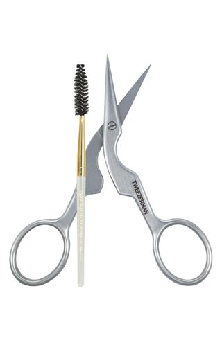 Tweezerman + Brow Shaping Scissors 
Brush