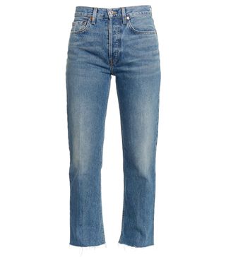 Re/Done + High Rise Stove Pipe Jeans