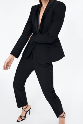 Zara + Tuxedo Jacket With Lapels