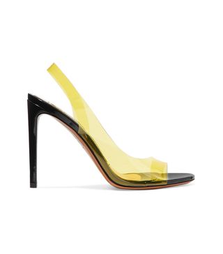 Alexandre Vauthier + Amber Ghost Patent-Leather and PVC Sandals