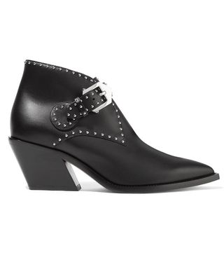 Givenchy + Elegant Studded Leather Ankle Boots
