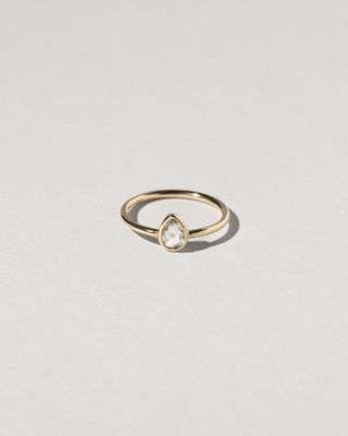 Mociun + Rose Cut Pear Diamond Ring