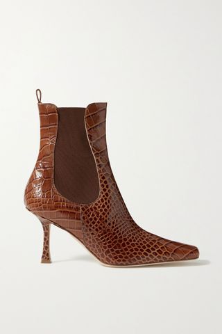 A.W.A.K.E. Mode + Chelsea Croc-Effect Leather Ankle Boots