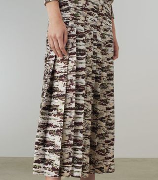 Victoria Beckham + Pleated Midi Skirt