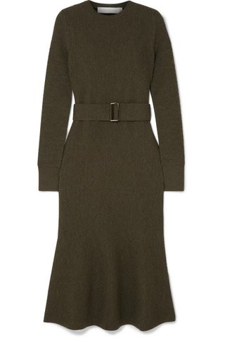 Victoria Beckham + Wool-Bouclé Midi Dress
