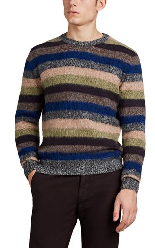S. Moritz + Striped Brushed Wool Sweater