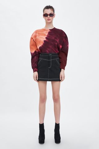 Zara + Seamed Mini Skirt
