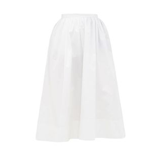 Jil Sander + High-Rise Organic Cotton-Poplin Midi Skirt