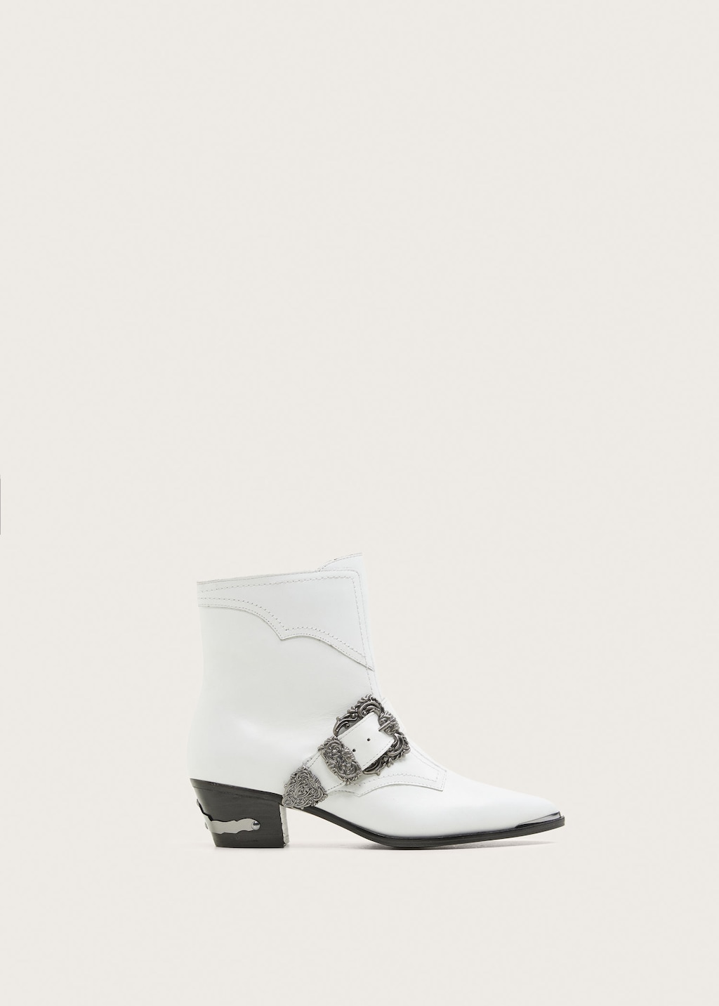 Mango + Leather Cowboy Ankle Boots