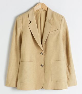 & Other Stories + Oversized Linen Blend Blazer