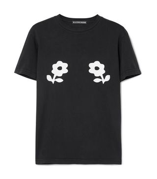 AlexaChung + Printed Cotton-Jersey T-Shirt