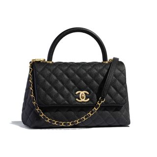 Chanel + Flap Bag with Top Handle