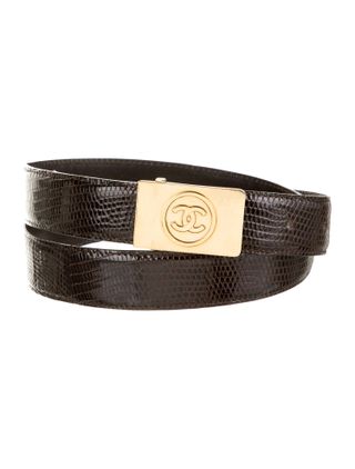 Chanel + Vintage Lizard CC Belt