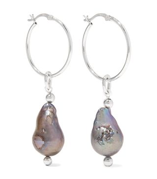 Mounser + Breaker Silver-Tone Pearl Earrings