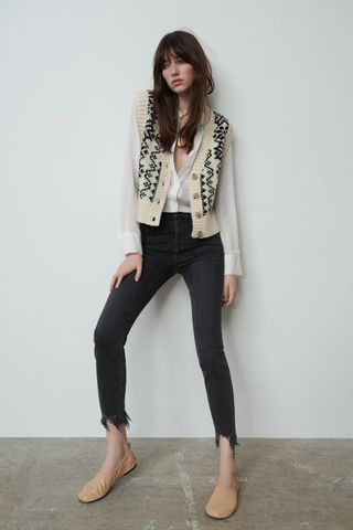Zara + Premium Skinny Jeans in Pearl Black