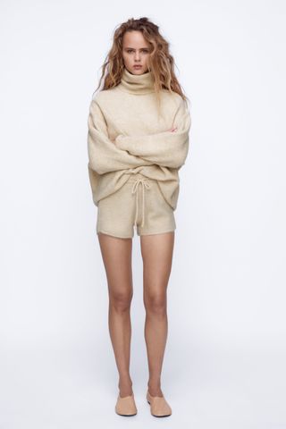 Zara + Wool and Alpaca Blend Turtleneck Sweater