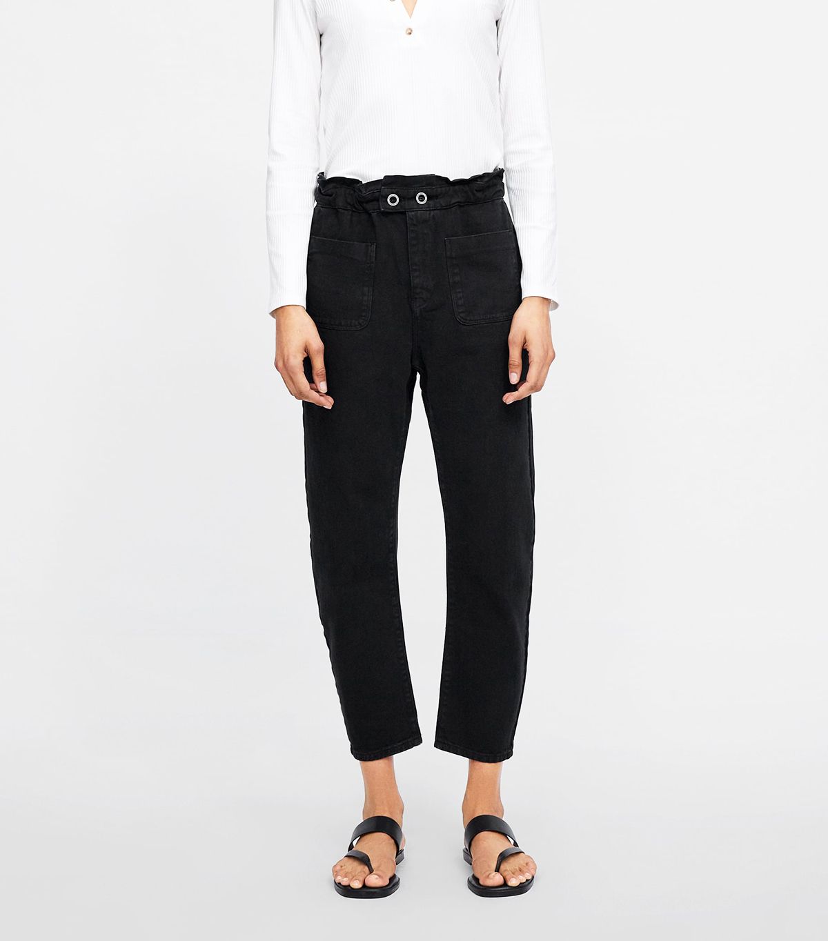 Shop Zara's New Elastic-Waist Jeans | Who What Wear