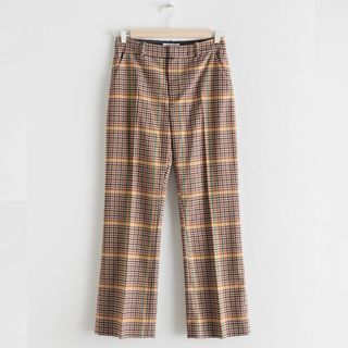 & Other Stories + Plaid Kick Flare Trousers