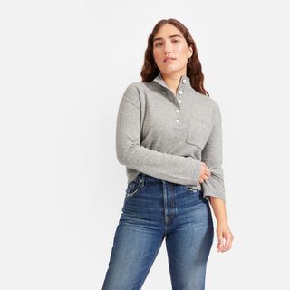 Everlane + Oversized Fleece Half-Zip Sweater