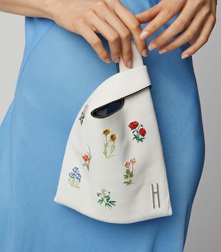 Hayward + Mini Floral-Embroidered Leather Shopper