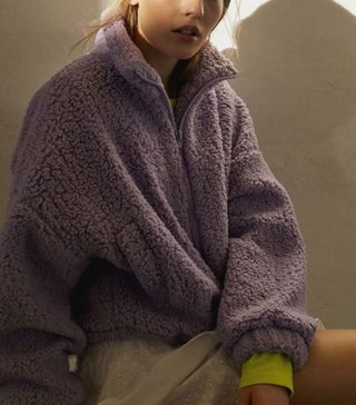 Urban Outfitters + UO Willow Fuzzy Drawstring Teddy Jacket