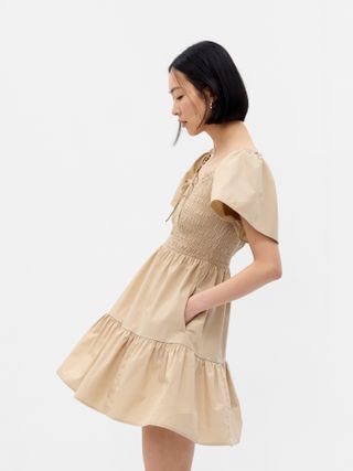 Gap + Flutter Sleeve Smocked Mini Dress