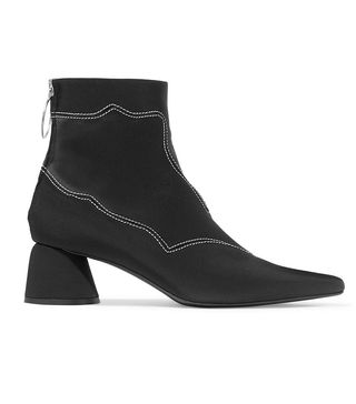 Ellery + Embroidered Stretch-Faille and Satin Ankle Boots