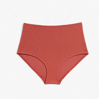 Monki + Shirred High-Waisted Bikini Briefs