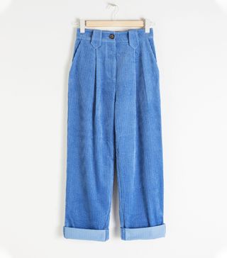 & Other Stories + High Waisted Corduroy Trousers