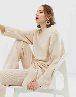 Mango + Knitted Sweater & Pants Two-Piece