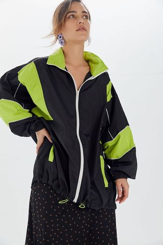 Urban Outfitters + UO Nico Oversized Zip-Front Windbreaker Jacket