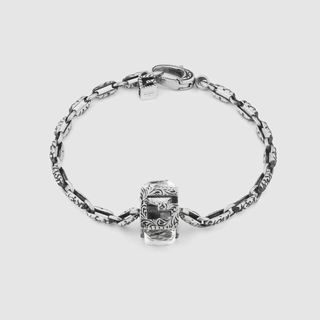 Gucci + Bracelet With Square G Cube in Silver