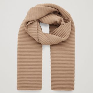 COS + Pleated Knit Scarf