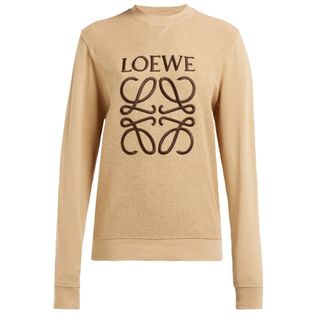 Loewe + Anagram-Embroidered Cotton-Terry Sweatshirt