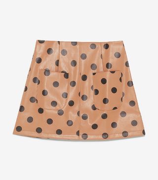 Zara + Faux-Leather Skirt