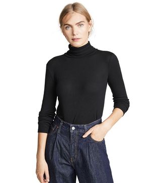 Madewell + Fine Ribbed Turtleneck Top