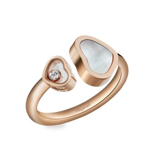 Chopard + Happy Hearts Diamond & Mother-Of-Pearl Ring