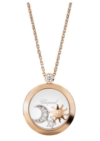Chopard + Happy Diamonds 18K Rose Gold & Diamond Pendant Charm Necklace