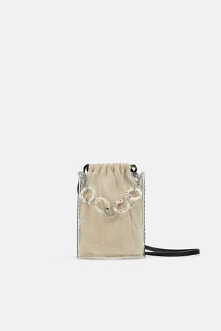 Zara + Vinyl Crossbody Bag With Tortoiseshell Handles