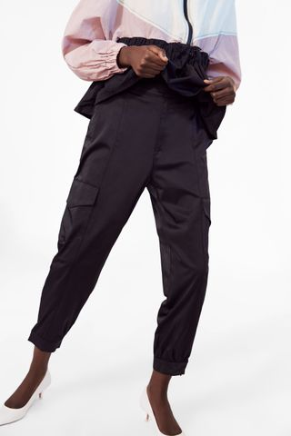 Zara + Glossy Cargo Trousers